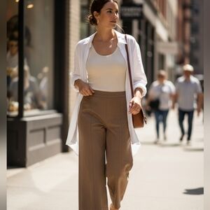 Ann Taylor Tan Faux Suede Pants